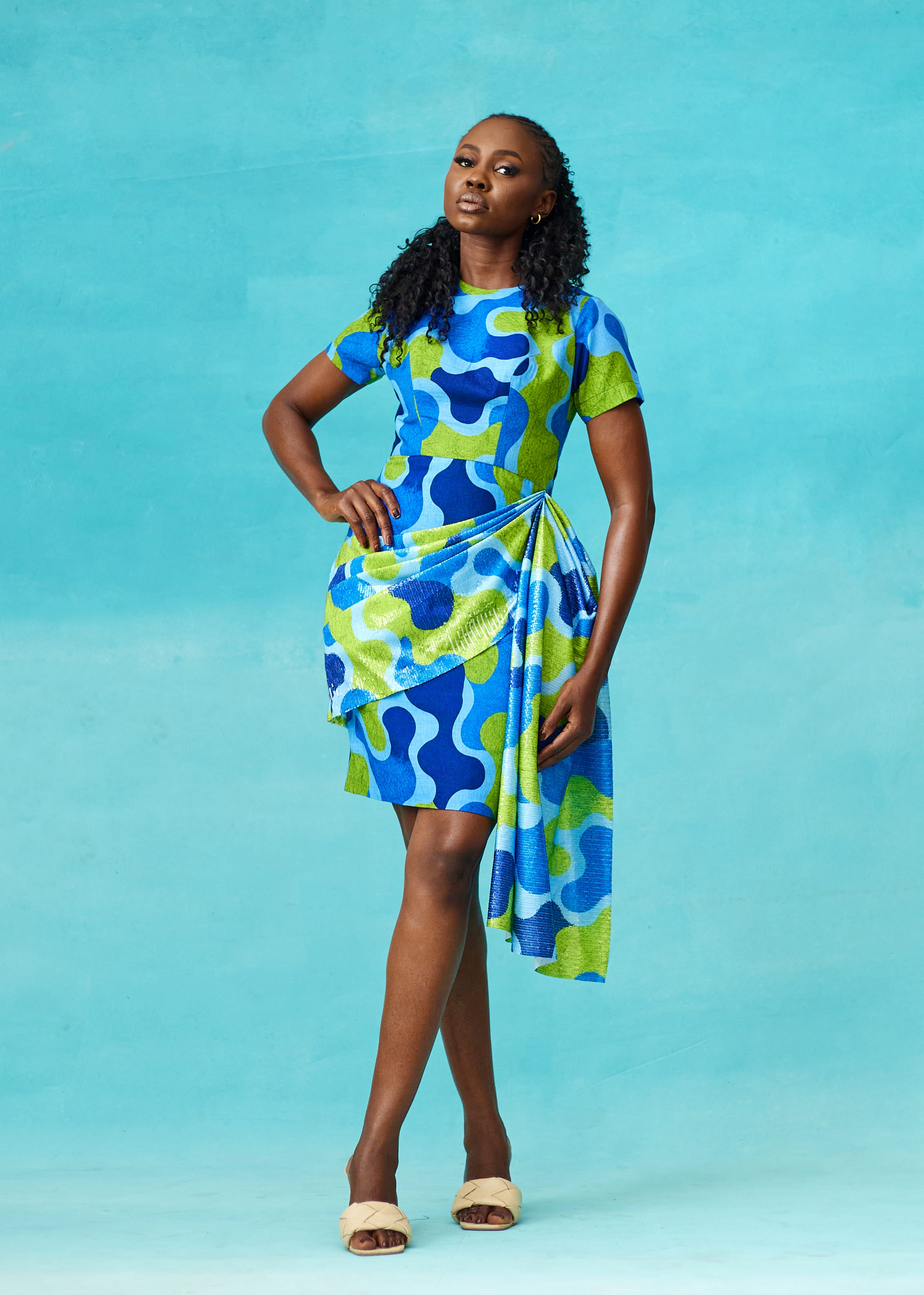 KRIBI DRAPE DRESS