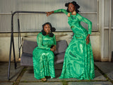 LILY GREEN MESH UNBEADED