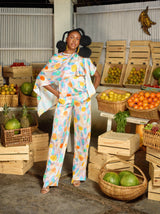 YARROW SILK PYJAMAS 2PC SET BEADED