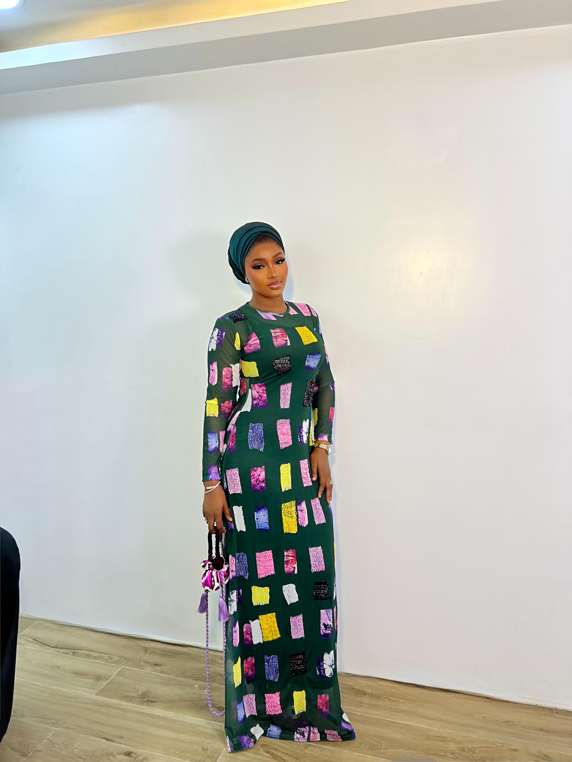 Green Eko Mesh Dress