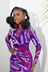 Cosmos Mesh Drape Dress
