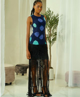 Nimi Tassel Dress Beaded